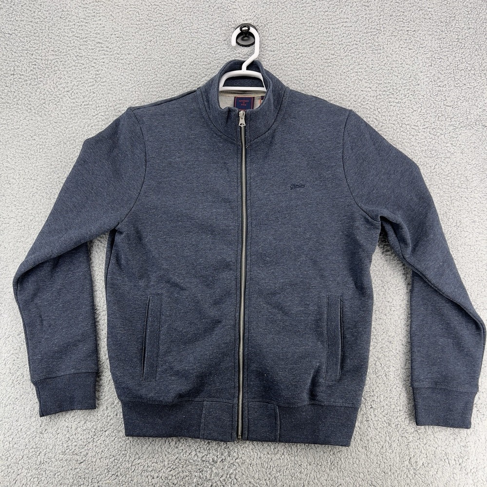Superdry Men's‎ Sweat Jacket - Essential Logo Vintage Navy Track Large